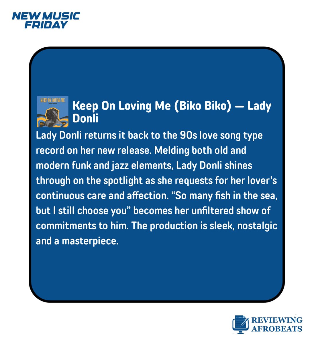 Reviewing Afrobeats. tweet media