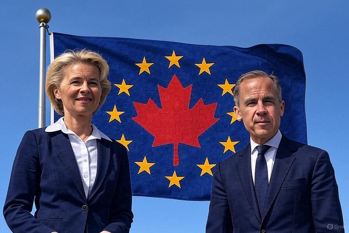 AquaShotsMedia's tweet photo. Happy First #EuroCanada Day !
#CanadaDay #MarkCarney #Celebrate #EuropeanUnion #SlaveState #EU #Ottawa #FooledAgain Ursula von der Leyen #Trump #51stState #Canada https://t.co/dnnOPXjeTQ
