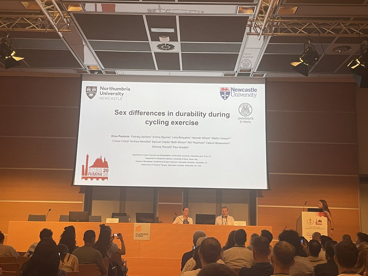 goodall_stuart's tweet image. First up from @NUSportEx is @ElisaPastorio98 - lovely job, well done! 👏🏻 👍🏻 #ECSS2025 @E_C_S_S