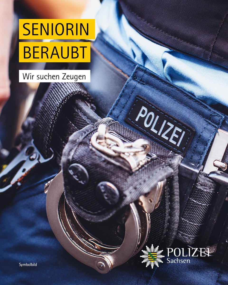 Gestern Abend ist eine Seniorin von einem Unbekannten in #Dresden beraubt worden. Wir suchen #Zeugen!

Diese und weitere Meldungen der Polizeidirektion Dresden: medienservice.sachsen.de/medien/news/10…