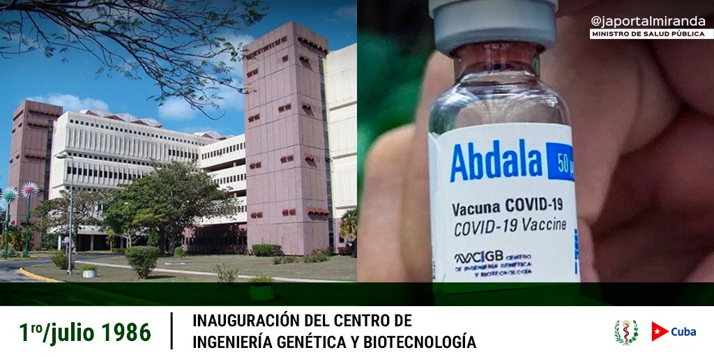 Gracias a la visión de #Fidel, #Cuba avanzó muy temprano en la Biotecnología. El CIGB, fundado el 1ro de julio de 1986, es muestra de ello. Su aporte ha sido inmenso. ¡Felicidades! #CubaPorLaVida