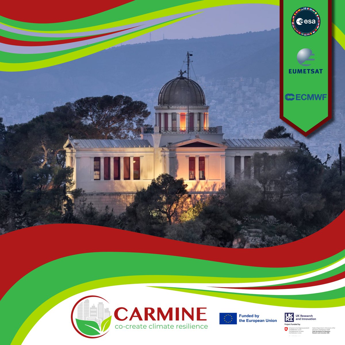 🌍 Exciting news from #CARMINEProject!

The National Observatory of Athens partners with <a href="/esa/">European Space Agency</a>'s Destination Earth to scale DT-HEAT+, our digital twin for urban heat resilience.🏙️

🔗 Learn more: bit.ly/44bHcW2

#ClimateAdaptation #DigitalTwin #HorizonEurope