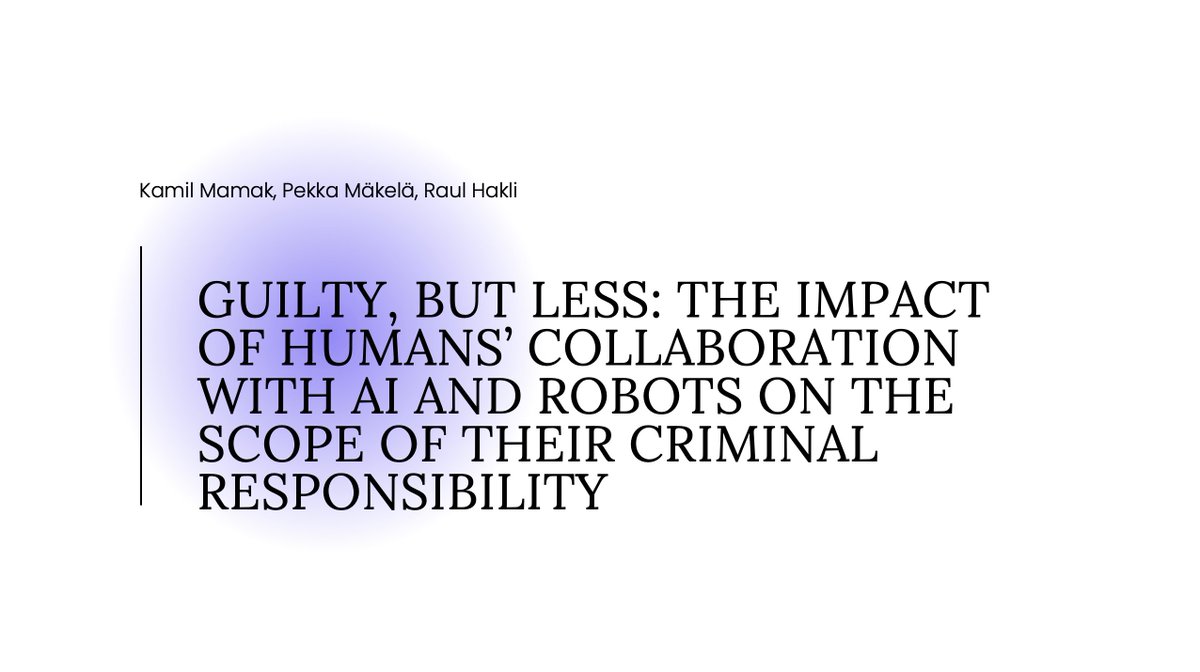 Heading to Oxford tomorrow for the “AI and Collective Agency” workshop at the Institute for Ethics in AI. With Pekka Mäkelä &amp; Raul Hakli, we’ll present Guilty, but less — on how working with AI/robots affects human criminal responsibility. Can’t wait for the discussion! 🙂