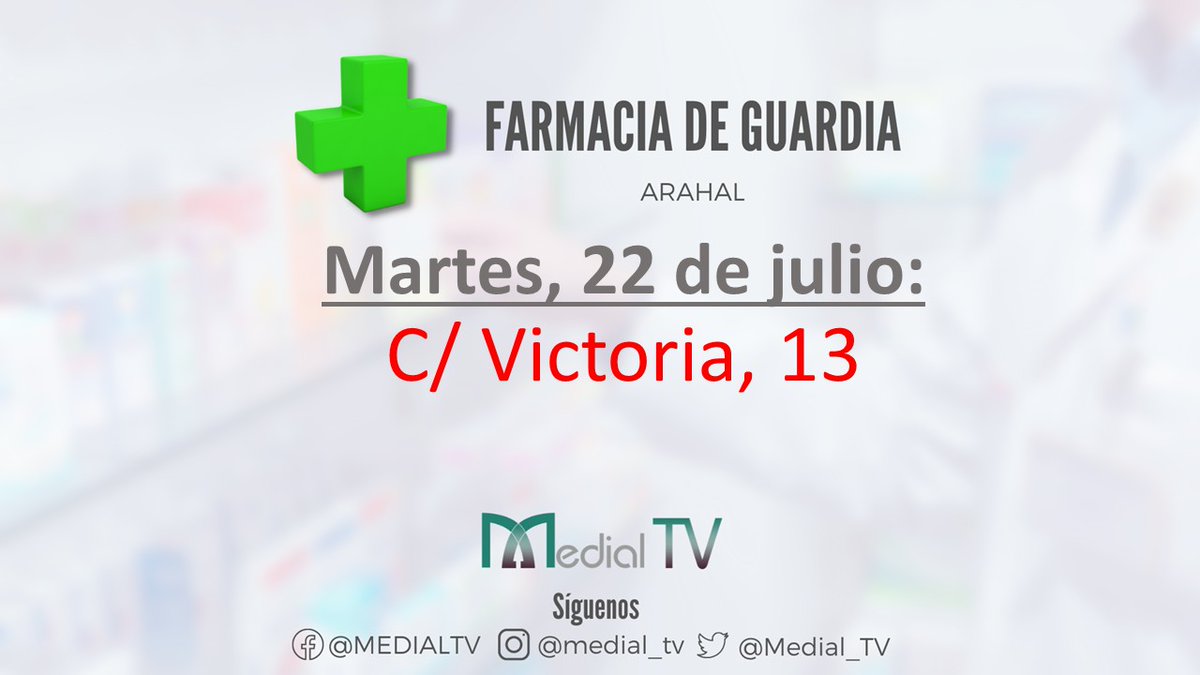 Farmacia de guardia en Arahal para este martes 22 de julio de 2025