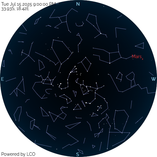 🌌 What’s Up – July 2025 🌙

Moon phases, planetary pairings &amp; peak meteor showers await!

🌕 Full Moon: 10 Jul
✨ Meteor peak: 31 Jul (25/hr!)
🔭 Venus, Jupiter, Mars &amp; Saturn near the Moon
👀 Look out for the Magellanic Clouds!

🔗 More: saao.ac.za/2025/06/30/wha… 

#NRFSAAO