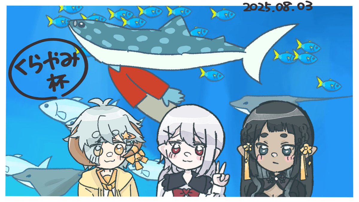 これ我ながら天才でワロてる
ちゃんと美ら海水族館の写真みながら描きました(無駄な努力)