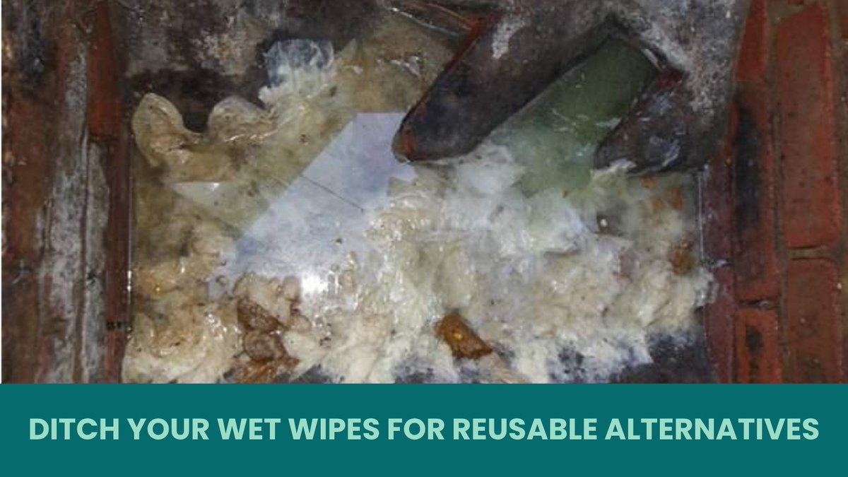 It's #PlasticFreeJuly ♻️

Single-use plastics don't break down so end up blocking our waterways and sewers.

An easy way to avoid a blockage like this is to NOT flush wet wipes down the loo.

Use reusable alternatives like reusable makeup pads and cleaning cloths.