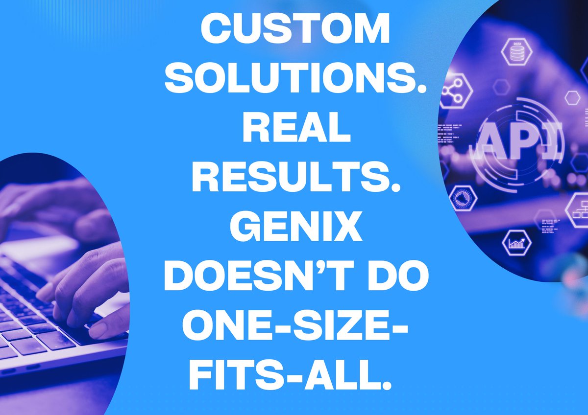 genixbyjp's tweet image. Your business is unique, your tech should be too.
Genix builds tailored solutions that fit your goals, not templates.

#TailoredTech #GenixCustomSolutions #TechThatFits #BuiltForYou #SmartTechStrategy