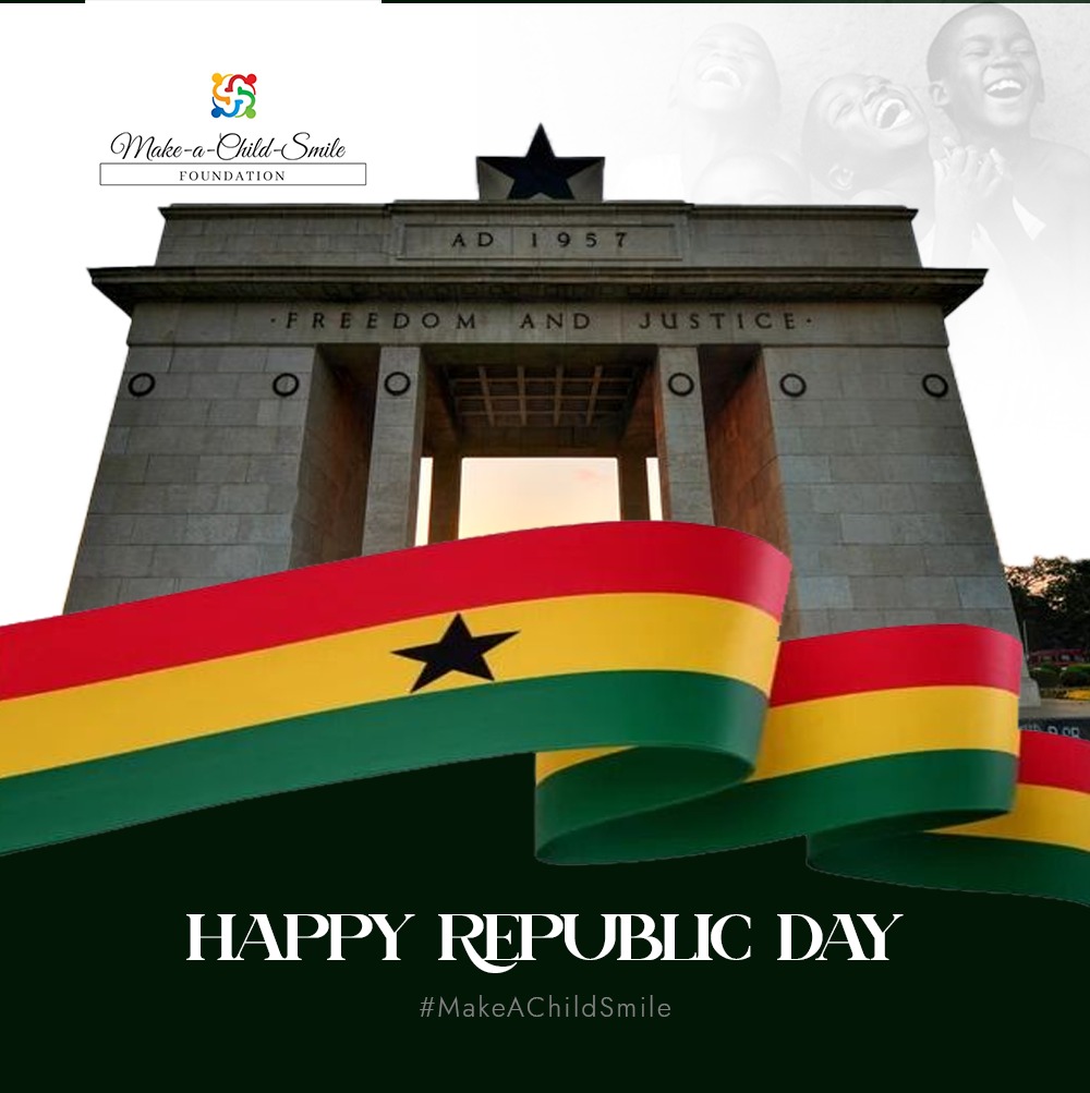 macsf_'s tweet image. Today, we honour the spirit of independence, resilience, and self-determination that defines us as a nation.

At Make-A-Child-Smile Foundation, we believe that the true strength of our Republic lies in the smiles and dreams of every Ghanaian child. 

#RepublicDayGhana #MACSF