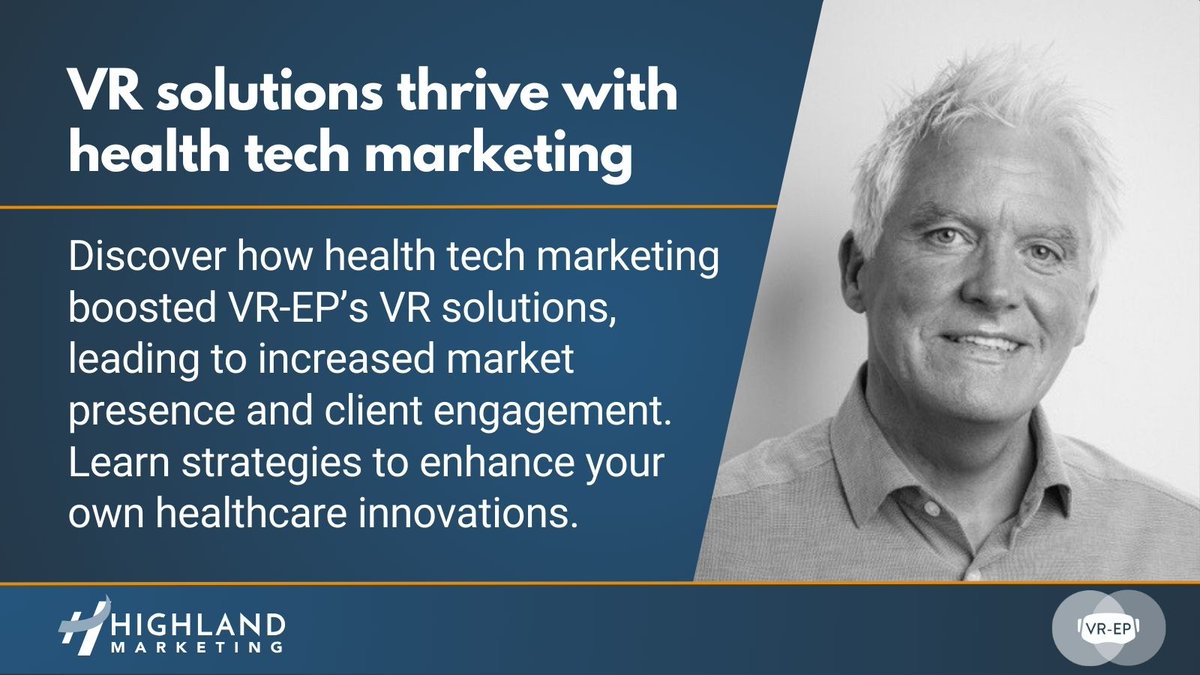 🚀 VR solutions thrive with health tech marketing

Explore our case study to see how VR-EP, with Highland Marketing's help, enhanced their VR health tech solutions through effective branding and targeted campaigns.

🔗 bit.ly/4c4LQqd

#HealthTech #MarketingSuccess #NHS