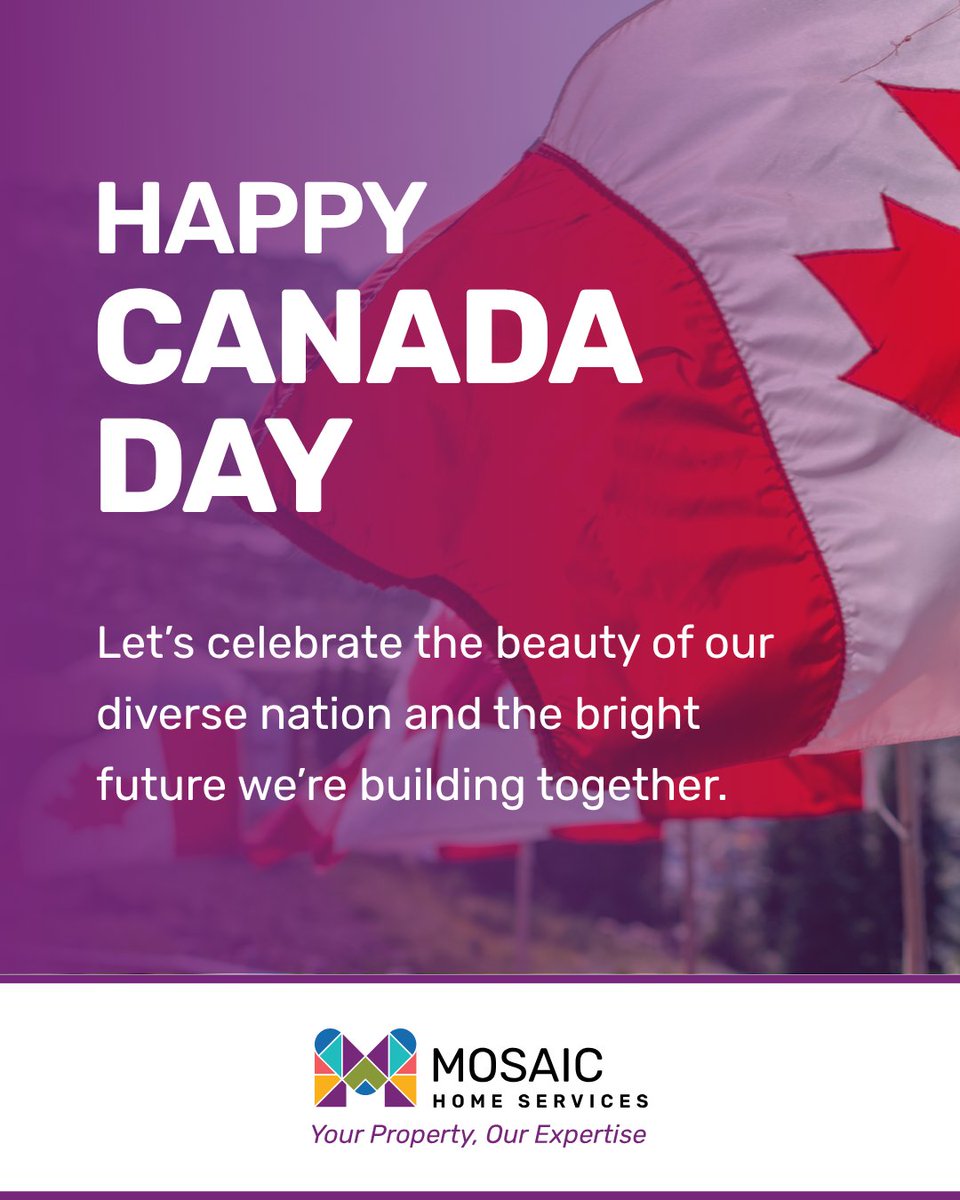 GetMosaicYeg's tweet image. Happy Canada Day!
Wishing you a safe and joyful day from all of us at Mosaic Home Services. 🍁
#CanadaDay2025 #MosaicHomeServices #ProudlyCanadian #YEG #CommunityStrong