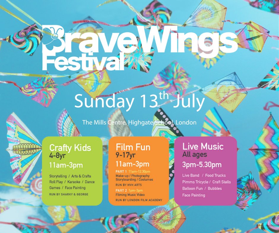 Cure EB (@cureeborg) on Twitter photo Less than 2 weeks until our Brave Wings Festival at <a href="/highgate1565/">Highgate School</a> on 13th July! cure-eb.org/bravewings to book
🦋 Activities for children aged 4 - 17 from 11am - 3pm with Sharky & George, <a href="/SirHvHArts/">SirHvHArts</a> & @youngfilm
🦋 Live music for all ages on the grass from 3pm Less than 2 weeks until our Brave Wings Festival at <a href="/highgate1565/">Highgate School</a> on 13th July! cure-eb.org/bravewings to book
🦋 Activities for children aged 4 - 17 from 11am - 3pm with Sharky & George, <a href="/SirHvHArts/">SirHvHArts</a> & @youngfilm
🦋 Live music for all ages on the grass from 3pm