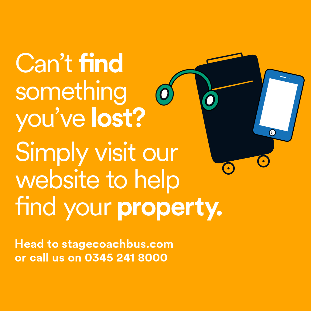 👜Lost Something on the Bus? We’re Here to Help! 
Simply visit our website, fill out the Lost Property Form, and we’ll take it from there
Start your lost property claim here: stge.co/3Ah8Eos