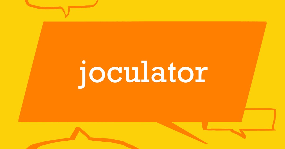 Collins Dictionary (@collinsdict) on Twitter photo #wordoftheday
JOCULATOR
NOUN
obsolete
a professional jester or joker
ow.ly/W9nQ50W3eq0
#CollinsDictionary #Words #Vocabulary #Language #Joculator #wordoftheday
JOCULATOR
NOUN
obsolete
a professional jester or joker
ow.ly/W9nQ50W3eq0
#CollinsDictionary #Words #Vocabulary #Language #Joculator