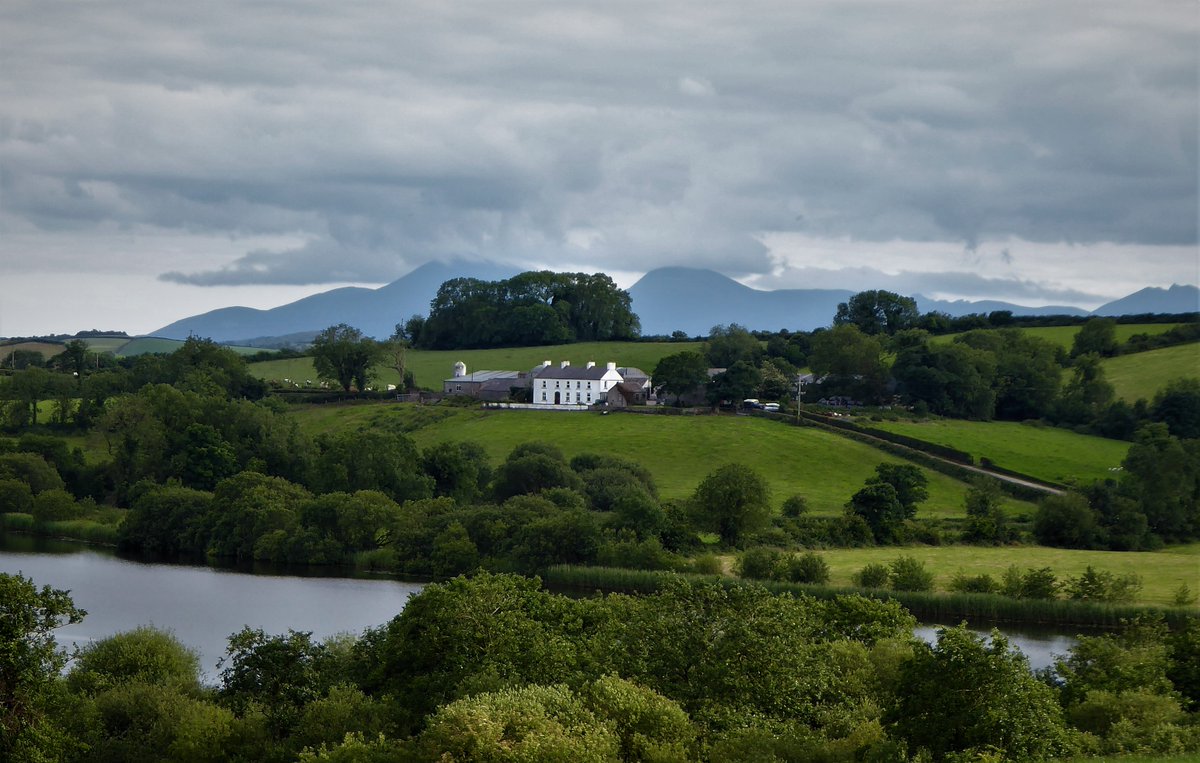 A few contrasting views of the Mourne Mountains on this morning's walk in #Ballynahinch #countydown as seen from various vantage points in a pleasantly cool weather.