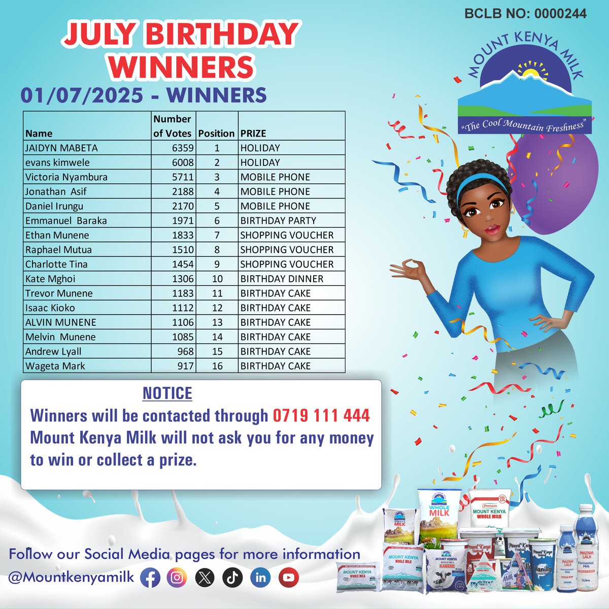A huge congratulations to our July birthday winners! Your special day deserves a big celebration, and we are honored to be a part of it. Do you want to see your name on our winner’s list next time? Follow our pages and stay tuned, you might be next!
#JuneBirthdayCelebrations