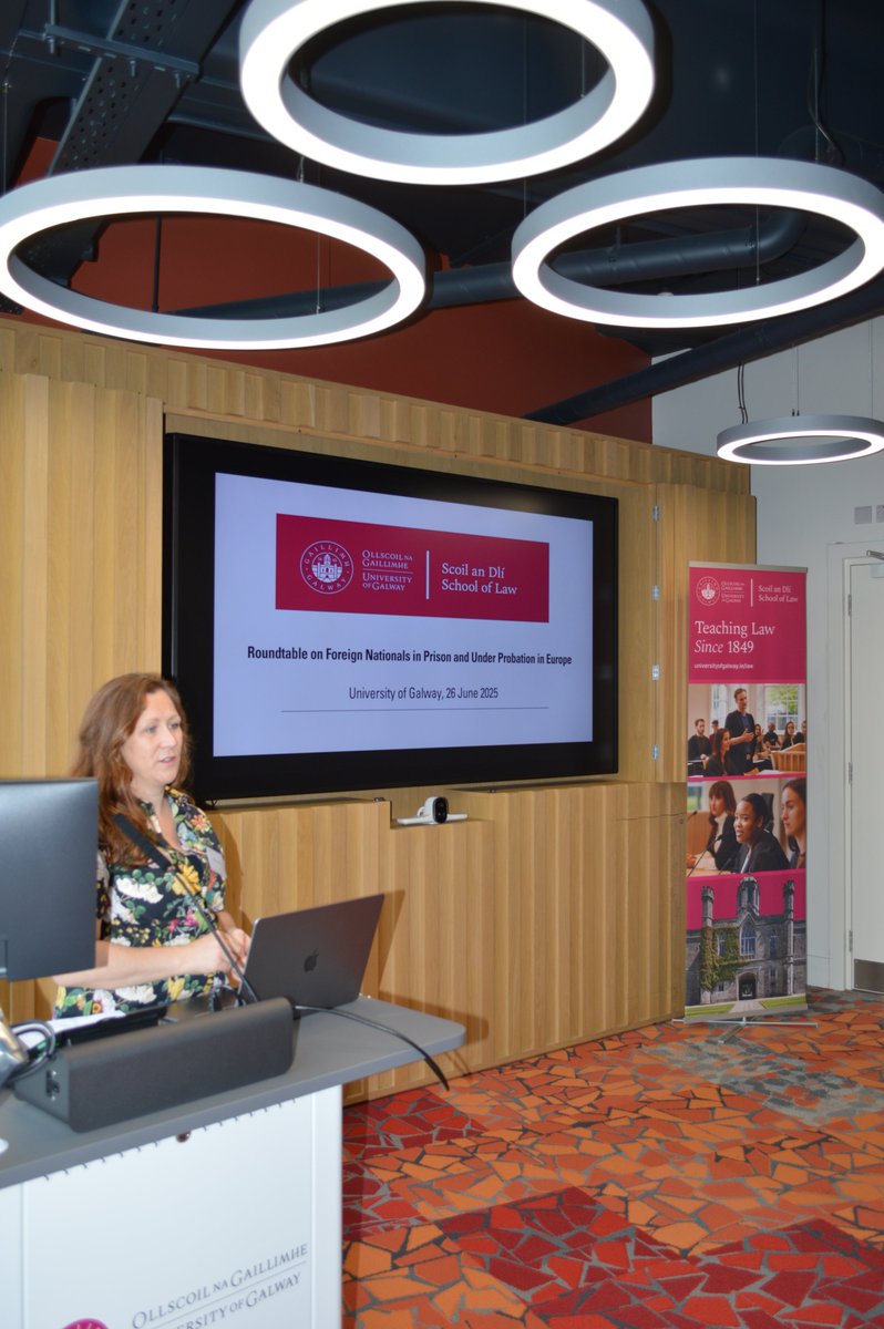 On 26 June 2025, Dr. Róisín Mulgrew hosted a high-level, closed expert roundtable on Foreign Nationals in Prison and Probation in Europe.

More info: universityofgalway.ie/business-publi…

#UniversityOfGalway #GalwayLaw