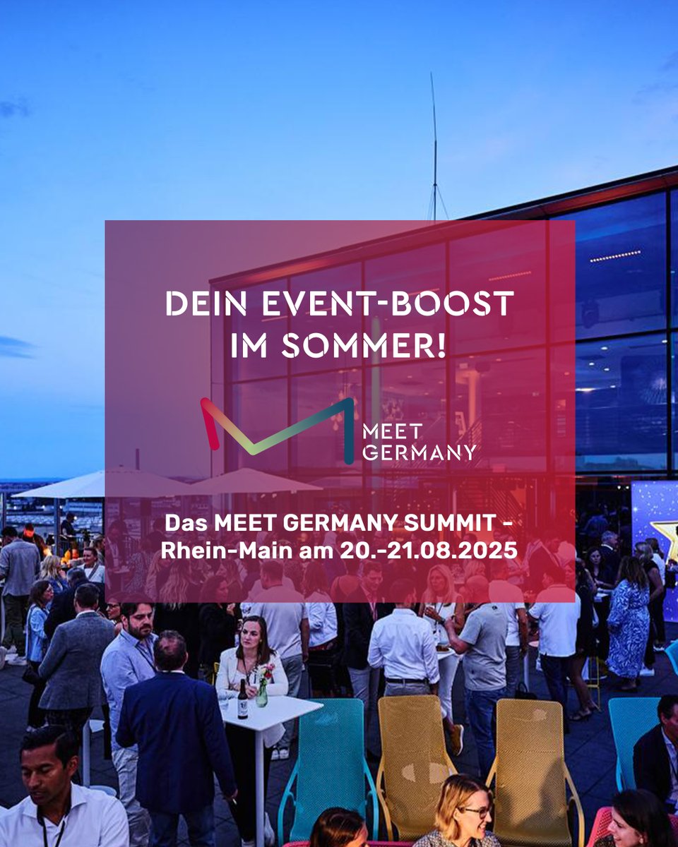 Du bist Eventplaner/-in und willst mehr als nur neue Kontakte? Dann ist das MEET GERMANY SUMMIT Rhein-Main deine Bühne. 📍Frankfurt | 20.–21. August 2025 👉 meetgermany.invitepeople.com/events/aaa6f26…