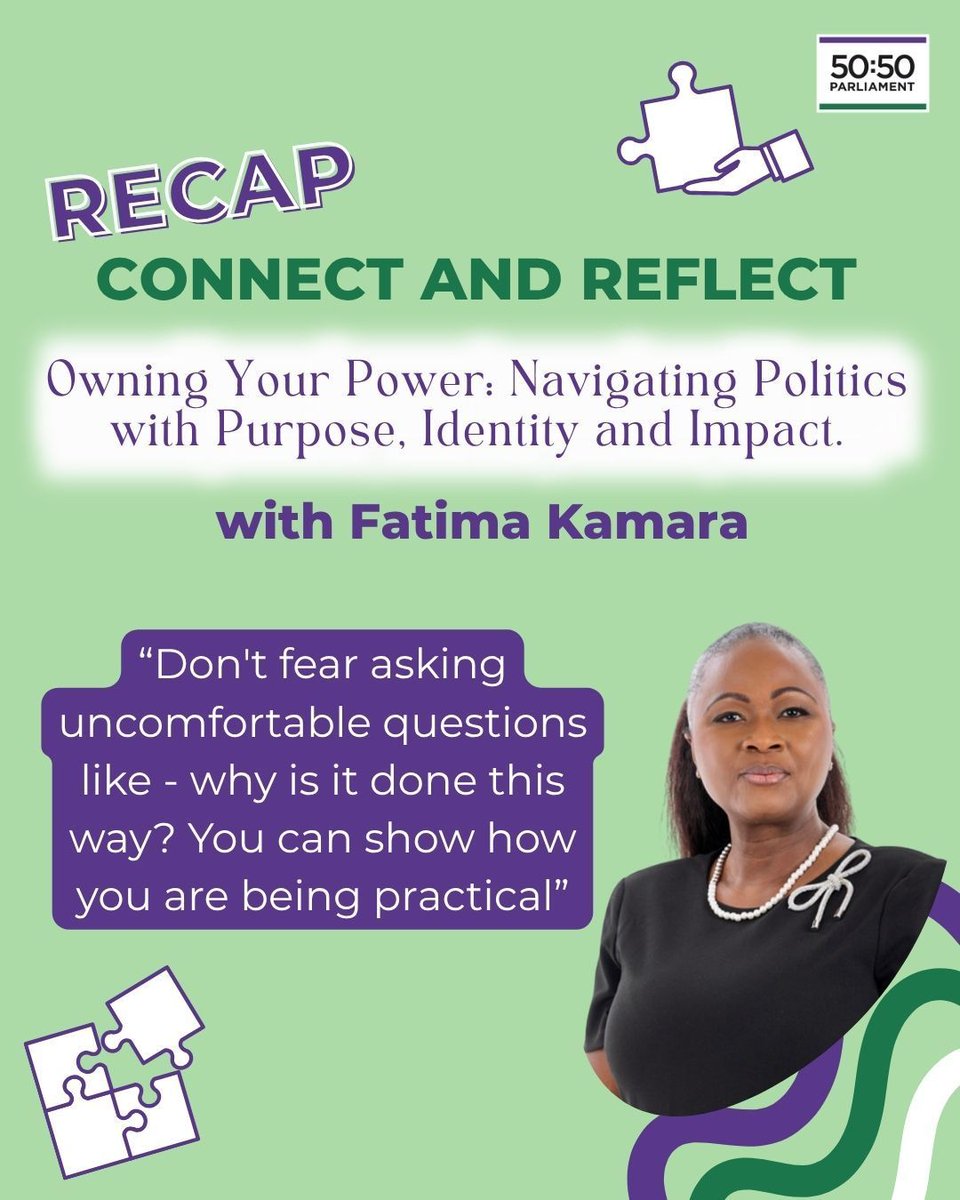 🔁 Connect &amp; Reflect RECAP 🔁

One takeaway from Fatima:
💬 “Don’t be afraid to ask uncomfortable questions—like why is it done this way?"

Questioning systems isn’t a weakness—it’s leadership in action 💪
Let’s keep creating space for practical, bold, + inclusive change 👏