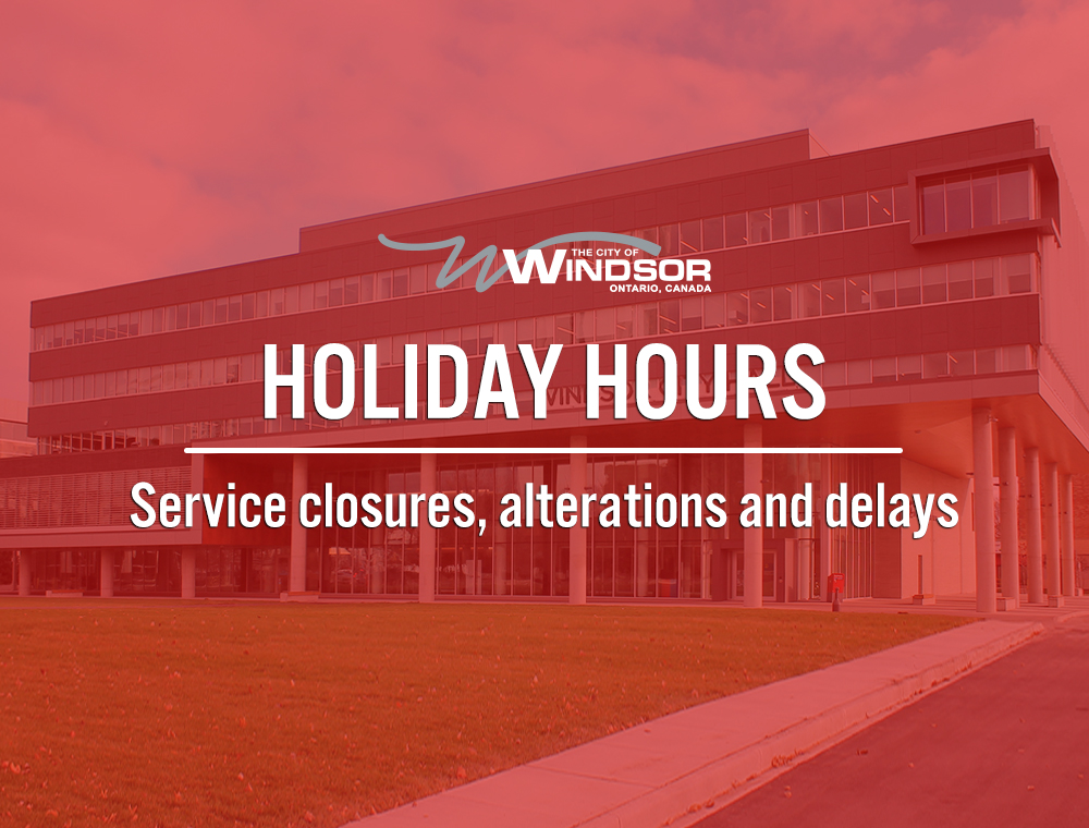 City of Windsor administrative offices will be closed today, Tuesday, July 1, 2025, in observance of the Canada Day holiday, and some services may be altered or delayed. Have a happy #CanadaDay! Learn more about what will be open and closed here: citywindsor.ca/.../city-of-wi…... #YQG