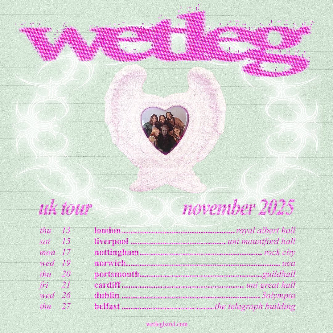 Rock_City_Notts's tweet image. ποΈ ON SALE NOW ποΈ
Tickets are now on sale for @wetlegband this November!
ποΈ Get yours here π bit.ly/4ez35SC