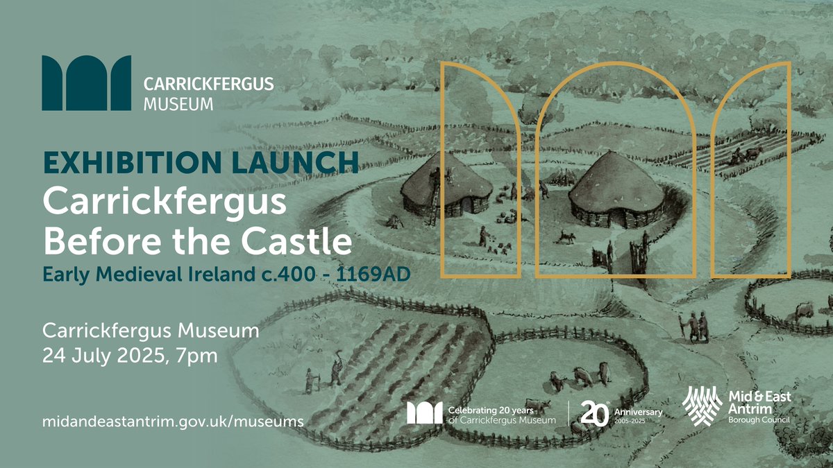 Mid and East Antrim Borough Council (@mea_bc) on Twitter photo π° Carrickfergus Before the Castle π° 
ππ» Exhibition launch:  Carrickfergus Before the Castle
π Thursday 24 July 2025
π 7pm
π Carrickfergus Museum Exhibition Gallery
#MEAHistory π° Carrickfergus Before the Castle π° 
ππ» Exhibition launch:  Carrickfergus Before the Castle
π Thursday 24 July 2025
π 7pm
π Carrickfergus Museum Exhibition Gallery
#MEAHistory