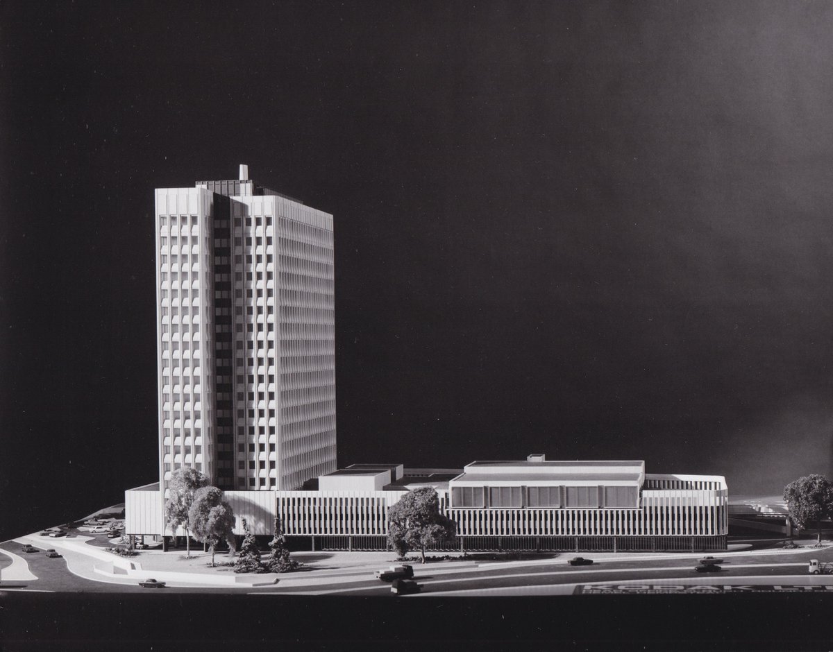 davidjohnlund's tweet image. Also from the third chapter of my book Model Britain, 'Work', this model of the Kodak designed by T.P. Bennett was made by Thorp in 1970.