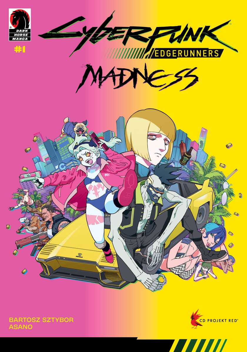 edgerunners's tweet image. From @DarkHorseComics — Cyberpunk: Edgerunners MADNESS Vol. 1 in English is hitting the shelves in February 2026!
But you don’t have to wait that long. Get an exclusive first look this July with a limited-edition, single-issue comic featuring Chapter 1 of the manga, available…