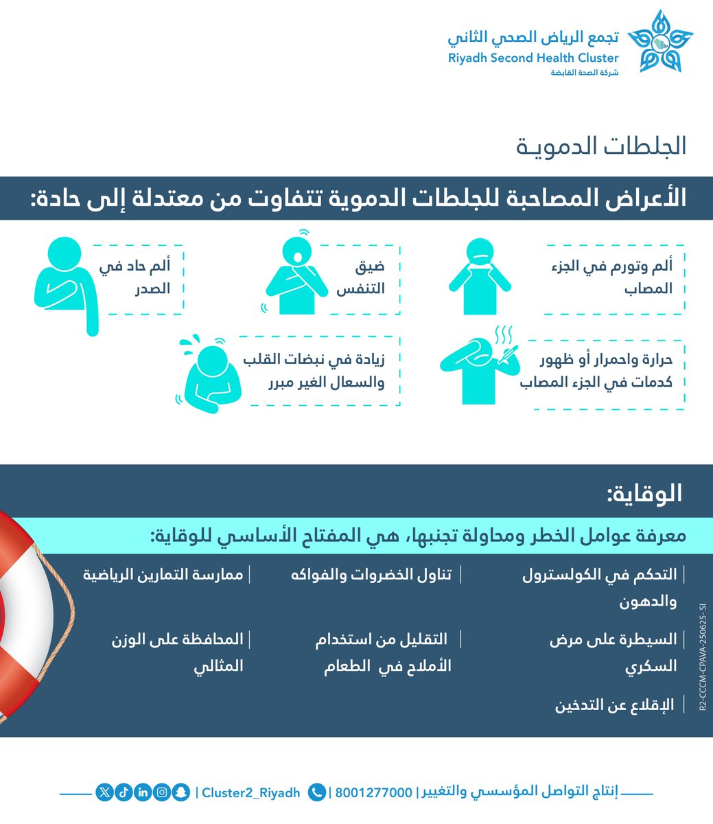 نمط حياتك الصحي وقاية لك من الجلطات الدموية 

#مستشفى_الأمير_محمد_بن_عبدالعزيز_بالرياض 
#تجمع_الرياض_الصحي_الثاني