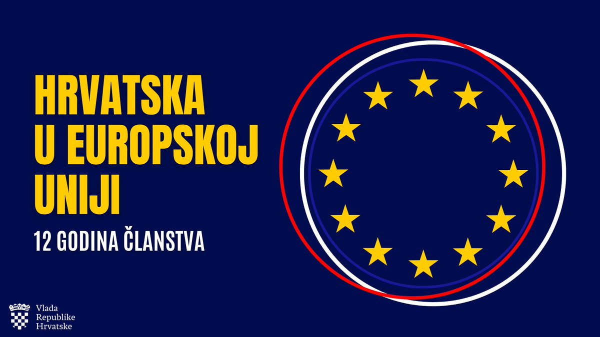 Dvanaest godina članstva u Europskoj uniji učinilo je Hrvatsku gospodarski snažnijom, otpornijom i bolje povezanom.

Ostvarili smo strateške ciljeve: pristupanje prostoru #Schengen i #Eurozone, čime smo postali dio najuže jezgre Europske unije. Time smo dodatno ojačali sigurnost,
