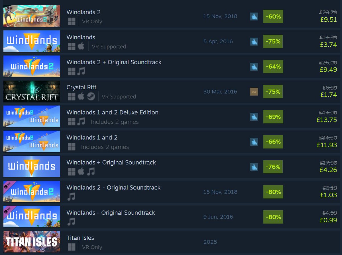 Have you had a chance to check out the Steam Summer Sale yet?

We have tons of discounts up to 75% off across the Psytec Games catalogue of titles, and for free you can wishlist Titan Isles!

store.steampowered.com/search/?develo…