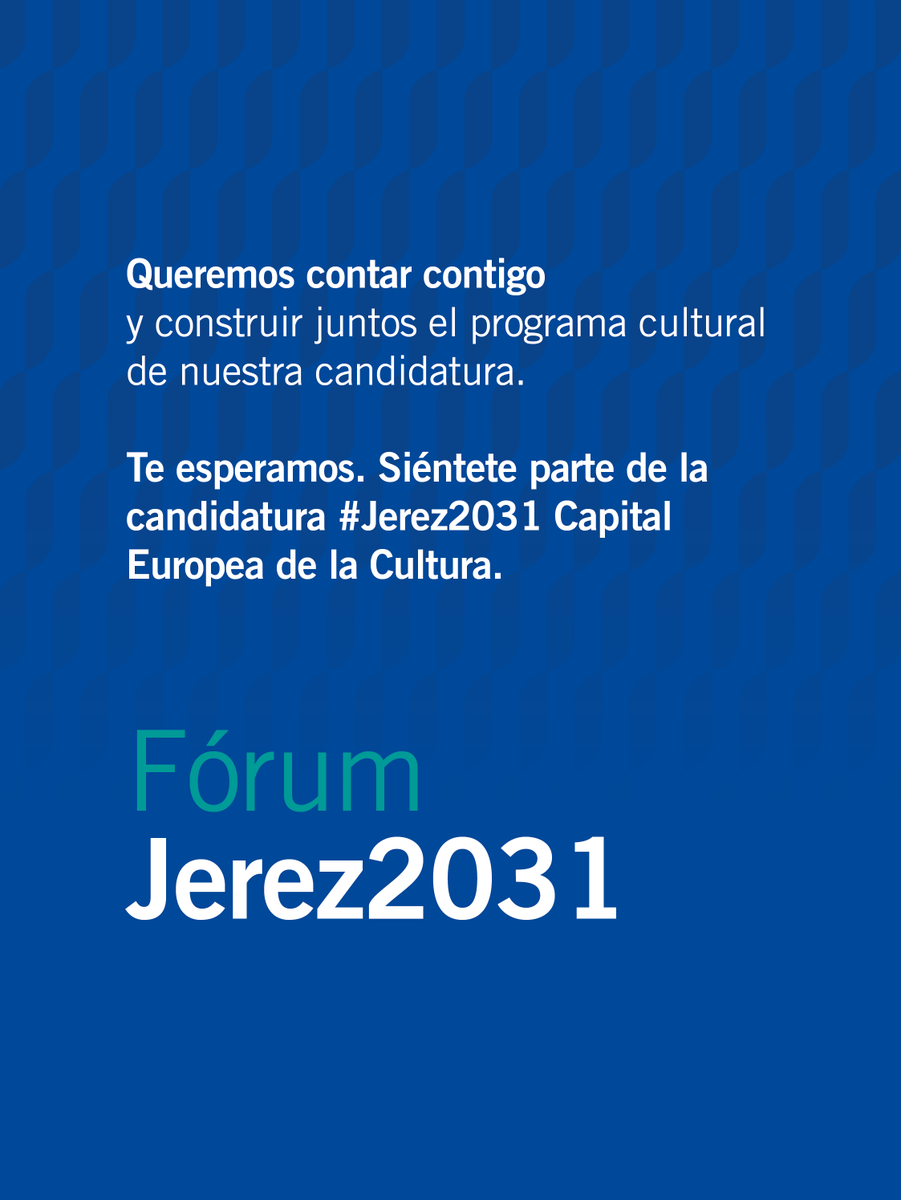 Mañana es un día especial para la candidatura #Jerez2031 a Capital Europea de la Cultura. Celebramos el Fórum Jerez 2031 – encuentro con el sector cultural, creativo y patrimonial de la ciudad y de la provincia. Acompáñanos a partir de las 20:00 horas en los <a href="/MuseosAtalaya/">Museos de la Atalaya</a>.