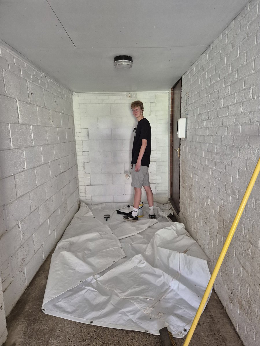 <a href="/GeoPur1881/">George Purvis</a> normally carries a camera in his hand but today it is a paint roller. All part of the <a href="/unifrog/">Unifrog</a>  work experience programme. George has volunteered to paint our players tunnel, particularly the areas where they knock mud of their boots! Thanks George for your assistance