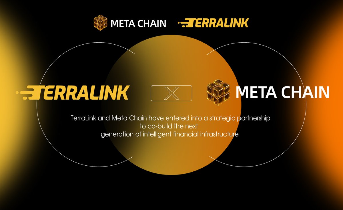 🪧【Official Announcement】
We are honored to announce that <a href="/TerraLinkX/">TerraLinkX</a> and <a href="/MetaChainClub/">MetaChainClub</a>  have officially reached a strategic partnership. This cooperation aims to jointly promote Web3 technology innovation, promote community building, and jointly create a more brilliant