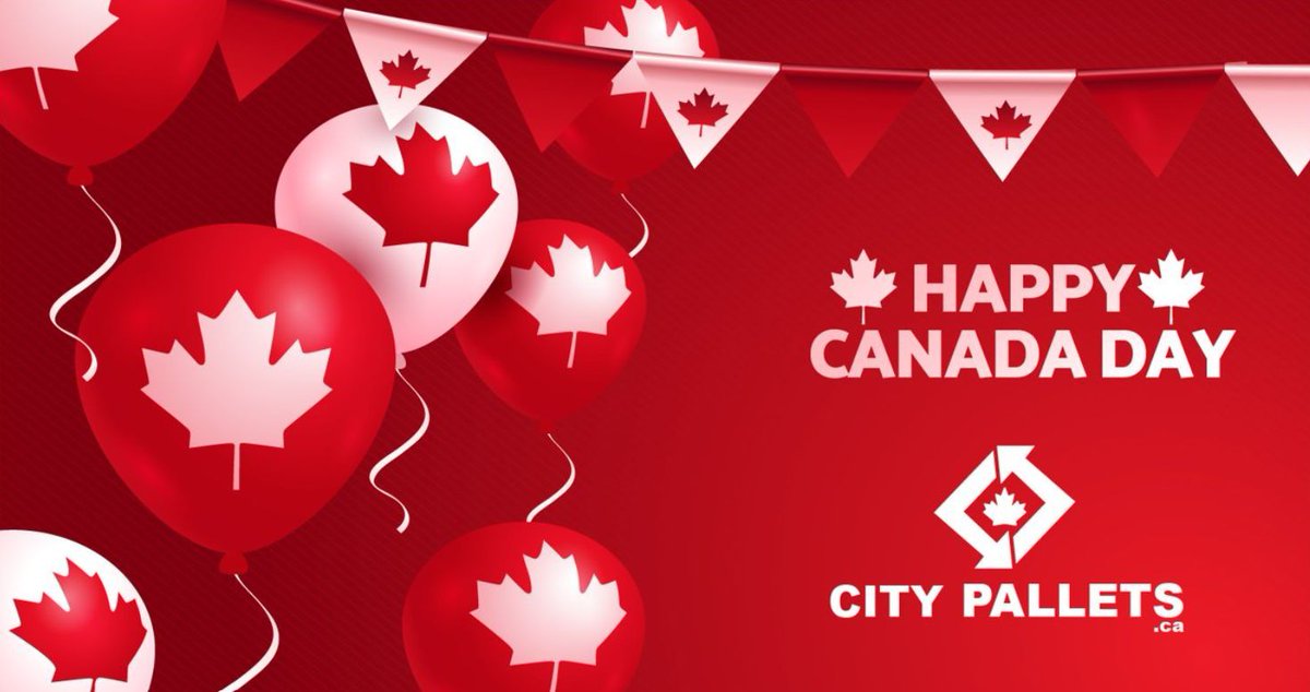 CityPalletsInc's tweet photo. Wishing our customers, staff, friends and community a safe and Happy Canada Day! Now more than ever its important to support Canadian and local businesses. https://t.co/2Vc0Ns9VhE