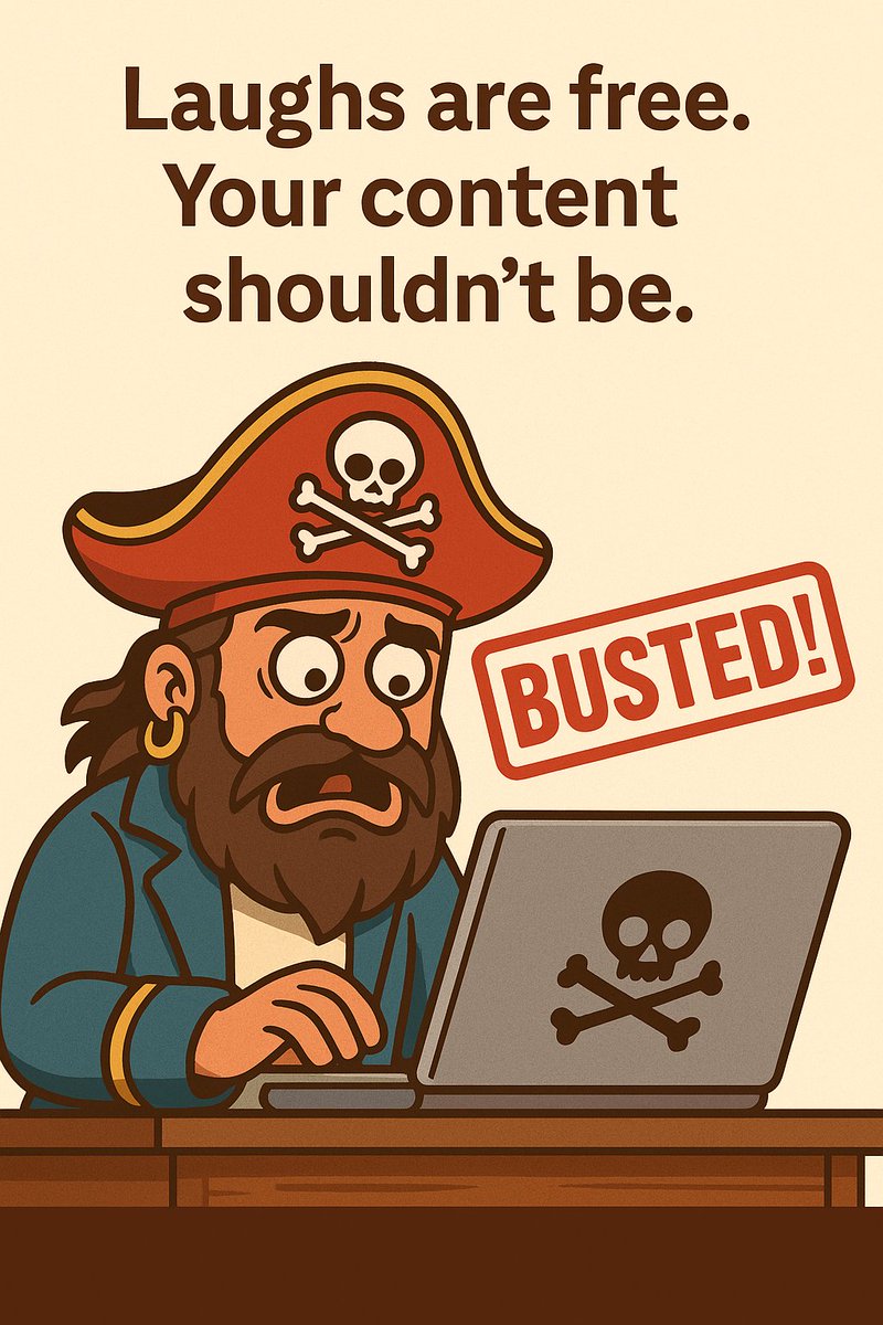 Laughs are free. Your content shouldn’t be.

Here’s a joke:
Why did the pirate get kicked off the internet?
Because he couldn’t stop torrenting! ☠️💻

We love a good laugh — just not when it's at the expense of creators’ rights. On this #InternationalJokesDay, let’s remember:
✅