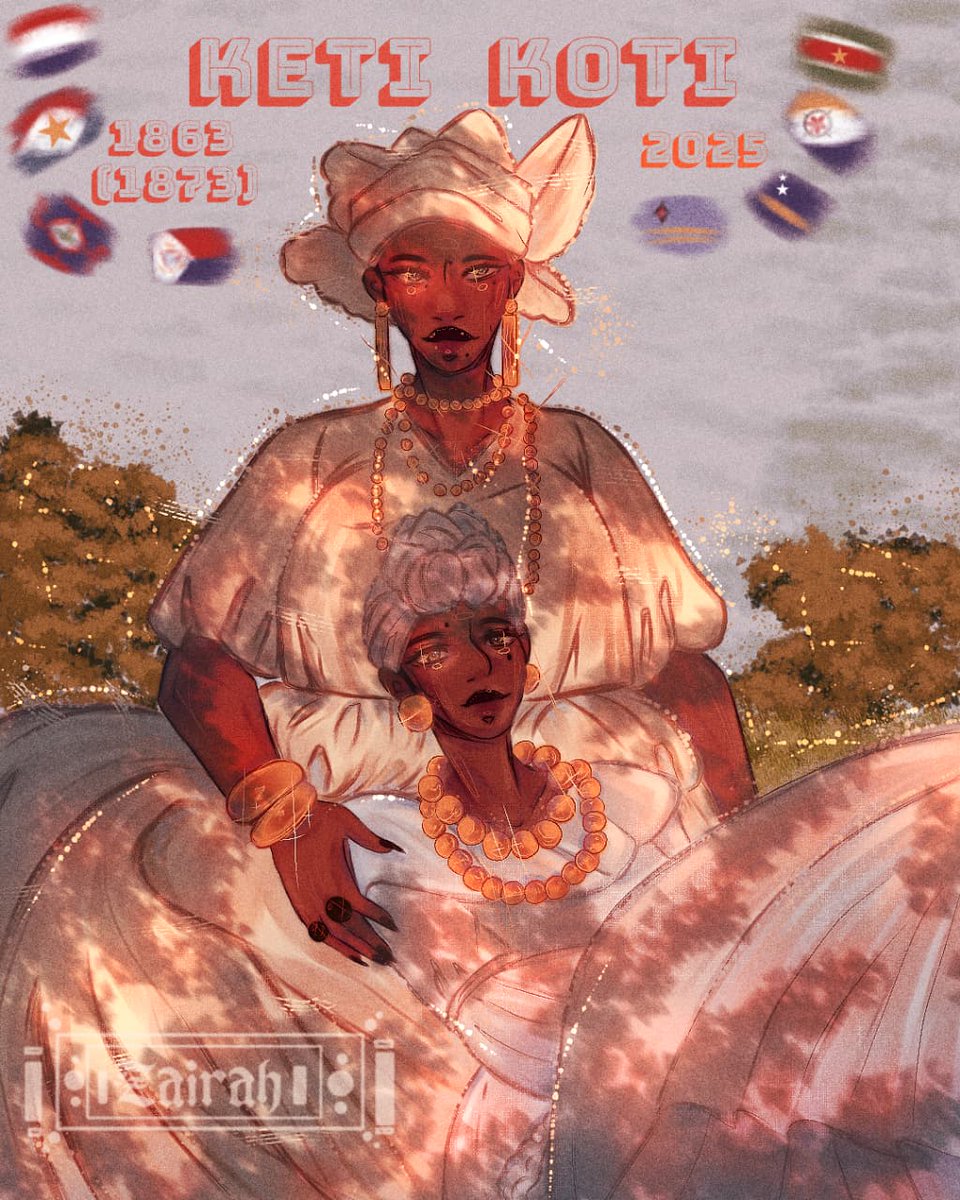 SchalwijkC's tweet image. Wan switi manspasi dey
Feliz dia di abolishon
Happy emancipation Day
Fijne Keti Koti
And to all of my Suriname, island and Dutch people and many others out there who celebrates it 😘♥️♥️♥️
#hetalia
#hetaliaoc
#ketikoti