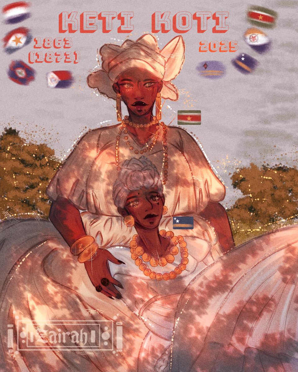SchalwijkC's tweet image. Wan switi manspasi dey
Feliz dia di abolishon
Happy emancipation Day
Fijne Keti Koti
And to all of my Suriname, island and Dutch people and many others out there who celebrates it 😘♥️♥️♥️
#hetalia
#hetaliaoc
#ketikoti
