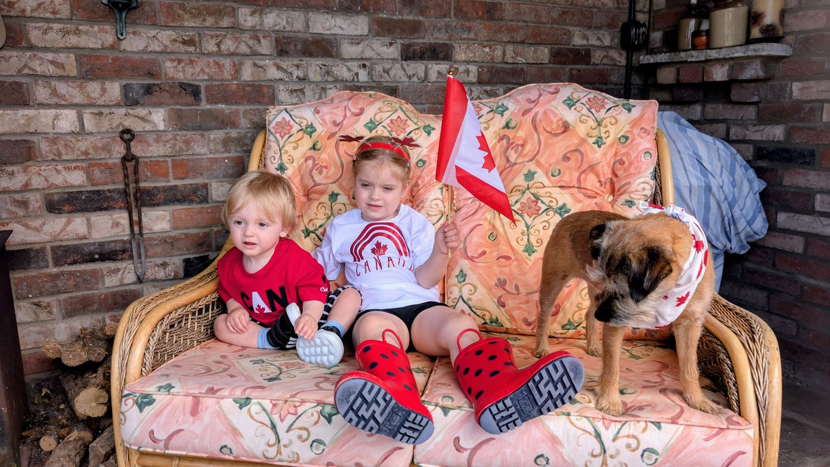 Happy Canada Day to our dear pals in glorious Canada. Mum says sorry but this is the best she could do as Mini Hoopups and dogs can be very uncooperative 😈😈😈 #BTPosse 
<a href="/Hubble_BTerrier/">Hubble, Sir, OBE 🇨🇦</a> <a href="/tomsmybeagle/">tomsmybeagle aka Betty's Nanny🇨🇦</a> <a href="/CanadianPenny1/">CanadianPenny 🇨🇦</a> and many others!