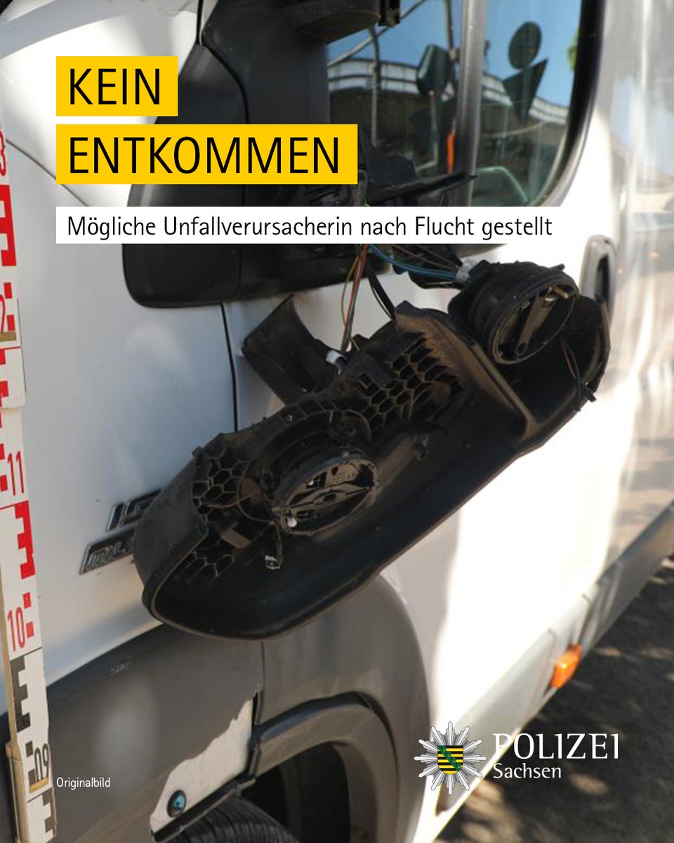 🚘️ Gestern Vormittag hatte eine 35-Jährige bei #Leipzig einen Unfall, nachdem sie sich zuvor schon unerlaubt von einem von ihr verursachten Zusammenstoß entfernte. 

Alle Infos der Polizeidirektion Leipzig: medienservice.sachsen.de/medien/news/10…