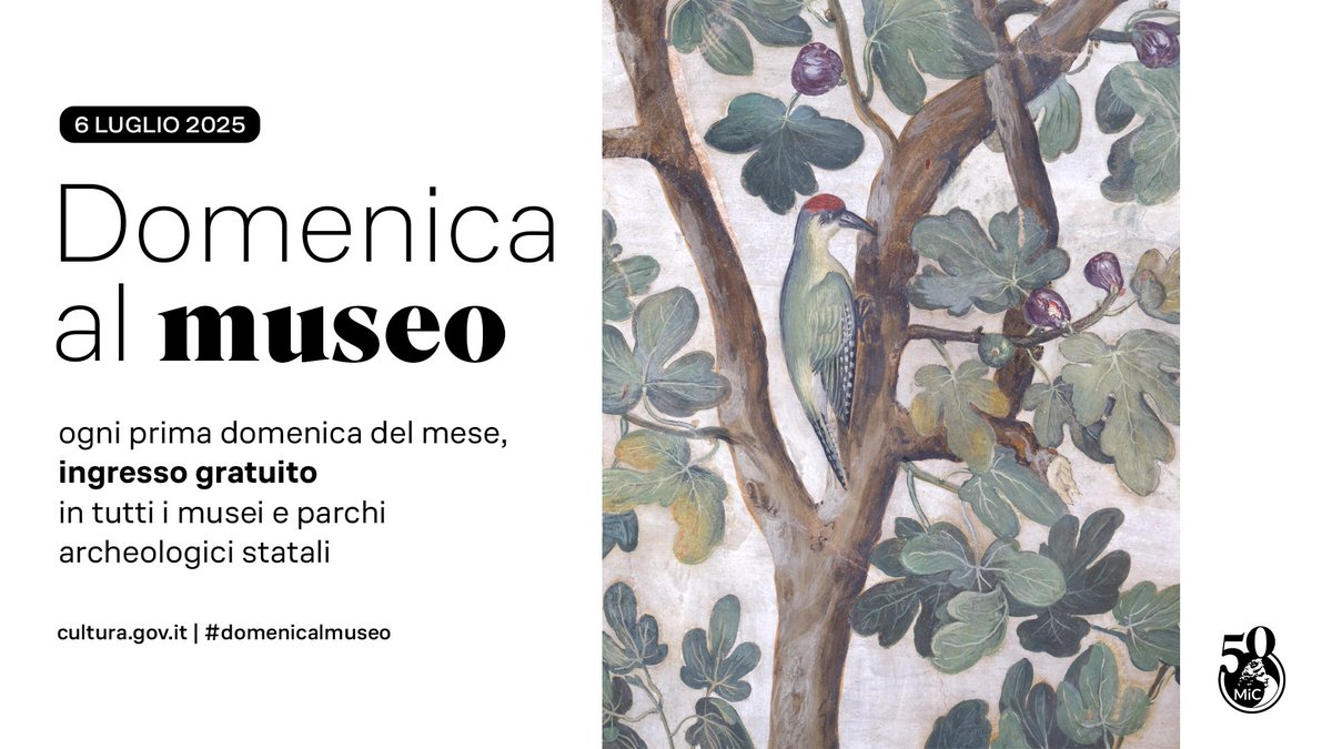 MuseoPalazzoGrimani (@palazzogrimani) on Twitter photo Il 6 #luglio torna #domenicalmuseo, l'iniziativa del #MiC che consente l'ingresso gratuito, ogni prima #domenica del mese, nei <a href="/museitaliani/">museitaliani</a> e nei parchi archeologici statali. Anche #PalazzoGrimani sarà aperto gratuitamente dalle 10 alle 19, ultimo ingresso ore 18
<a href="/MiC_Italia/">Ministero della Cultura</a> Il 6 #luglio torna #domenicalmuseo, l'iniziativa del #MiC che consente l'ingresso gratuito, ogni prima #domenica del mese, nei <a href="/museitaliani/">museitaliani</a> e nei parchi archeologici statali. Anche #PalazzoGrimani sarà aperto gratuitamente dalle 10 alle 19, ultimo ingresso ore 18
<a href="/MiC_Italia/">Ministero della Cultura</a>