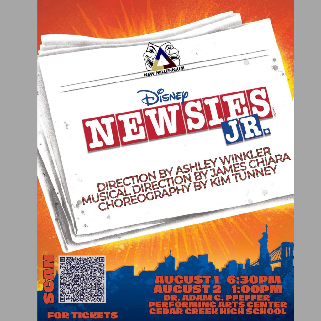 Hurry, hurry, hurry -- this just in! Newsies Jr. tickets are live!! And "The World Will Know" if you don't buy yours in advance. Did you know that buying in advance can save you $2 at the door?

Buy Your Tickets Today: tinyurl.com/3hzb6bhc