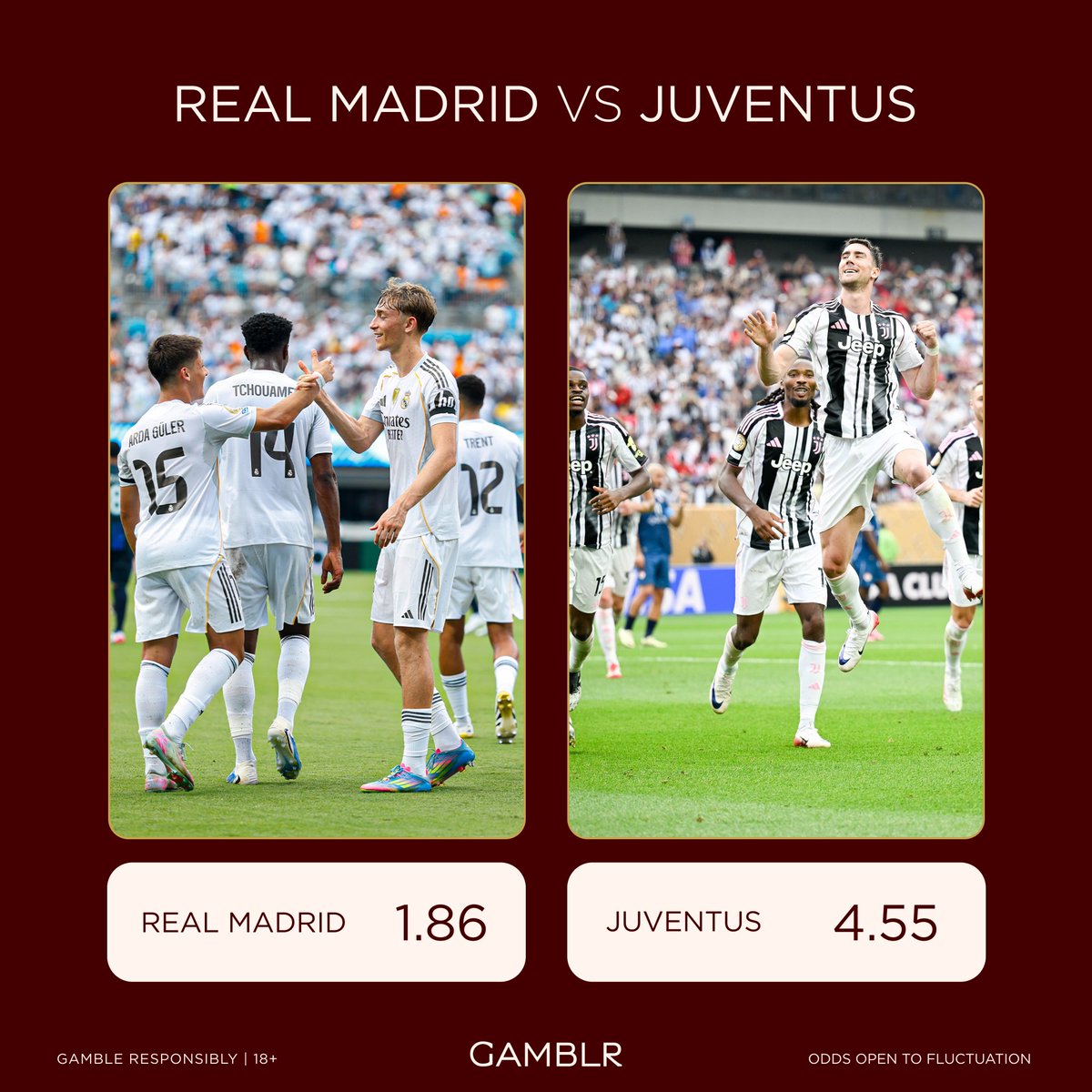 Real Madrid take on Juventus today in the #FIFACWC ⚽️

We saw a big upset last night will we see one again tonight? ⚡️