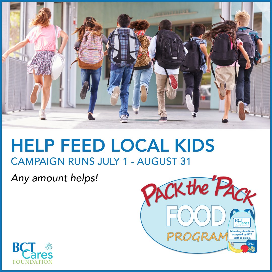 Potomac_Bank's tweet image. Today kicks off our annual Pack the ’Pack campaign. This initiative supports local kids facing food insecurity. Every dollar raised helps fill backpacks with meals for weekends and summer breaks.

Donate or learn more at mybct.bank/bctcares/
#PackThePack #BCTCares