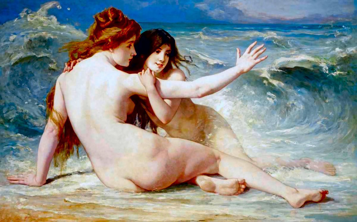 AcademiaAesthe1's tweet image. The Sea Nymphs by Nicolas Auguste Laurens (1898)