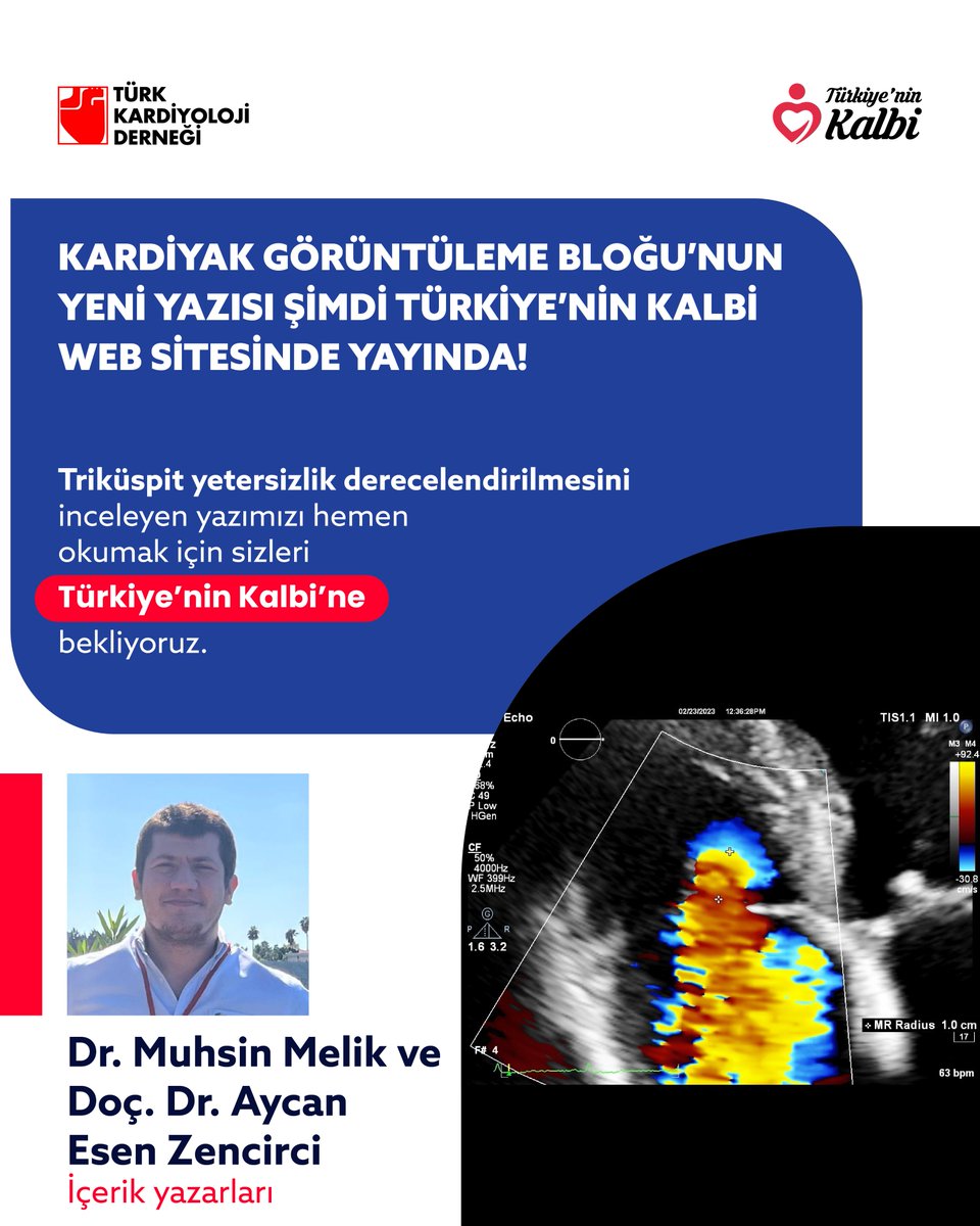 Kardiyak Görüntüleme Bloğu’nda yayınlanan, triküspit yetersizlik derecelendirilmesini inceleyen yazımıza Türkiye’nin Kalbi web sitemizden, uzman girişiyle ulaşabilirsiniz.
turkiyeninkalbi.com/uzman/koleksiy…

#TürkKardiyolojiDerneği #TKD