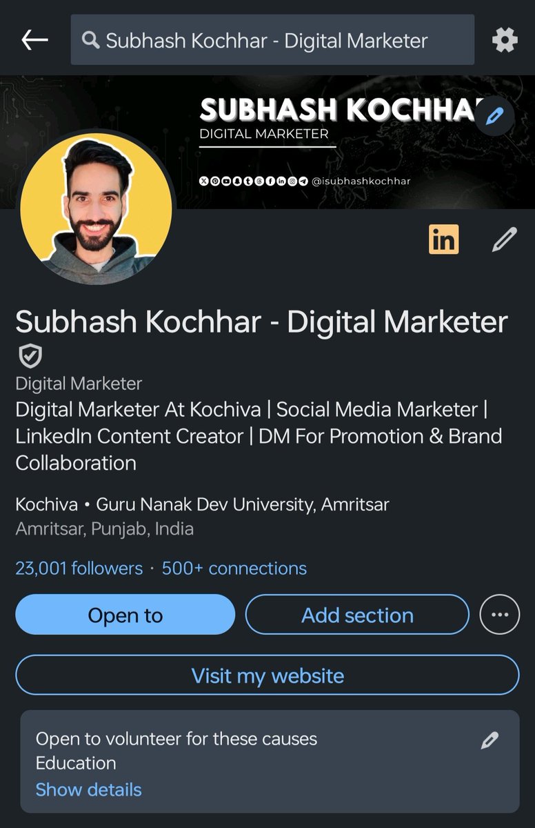 Subhash Kochhar - Digital Marketer & Creator tweet media