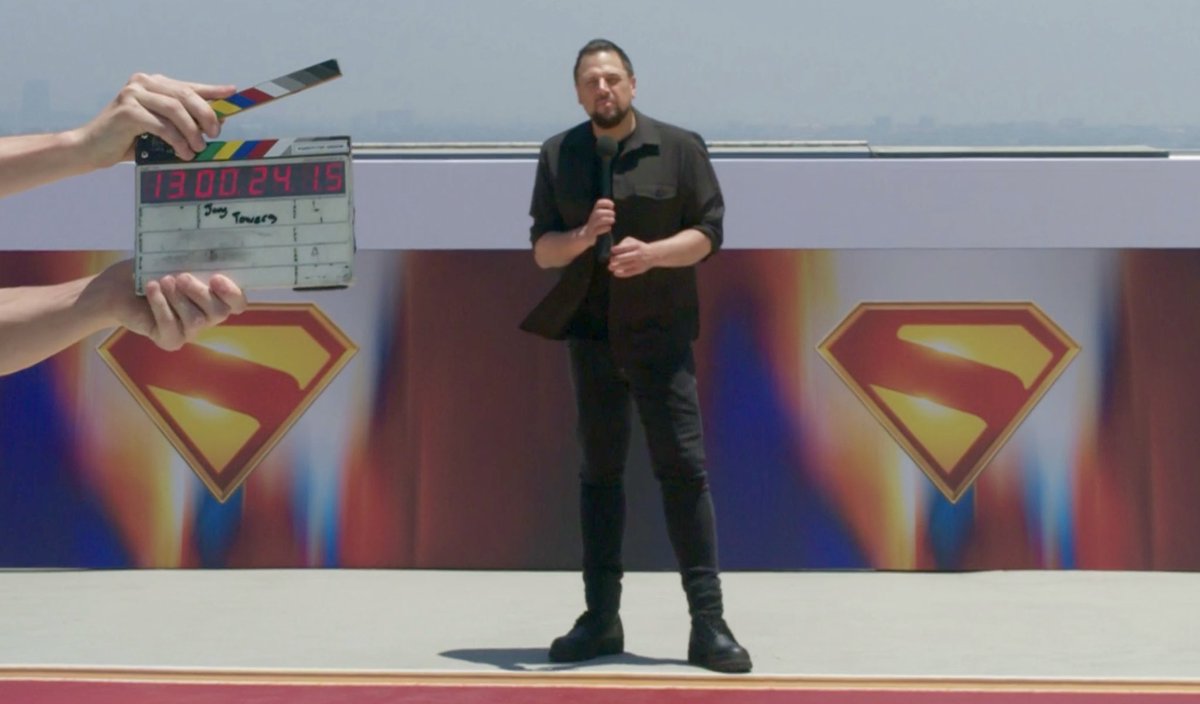 This was a wild place to film! The Superman rooftop in Los Angeles. #superman