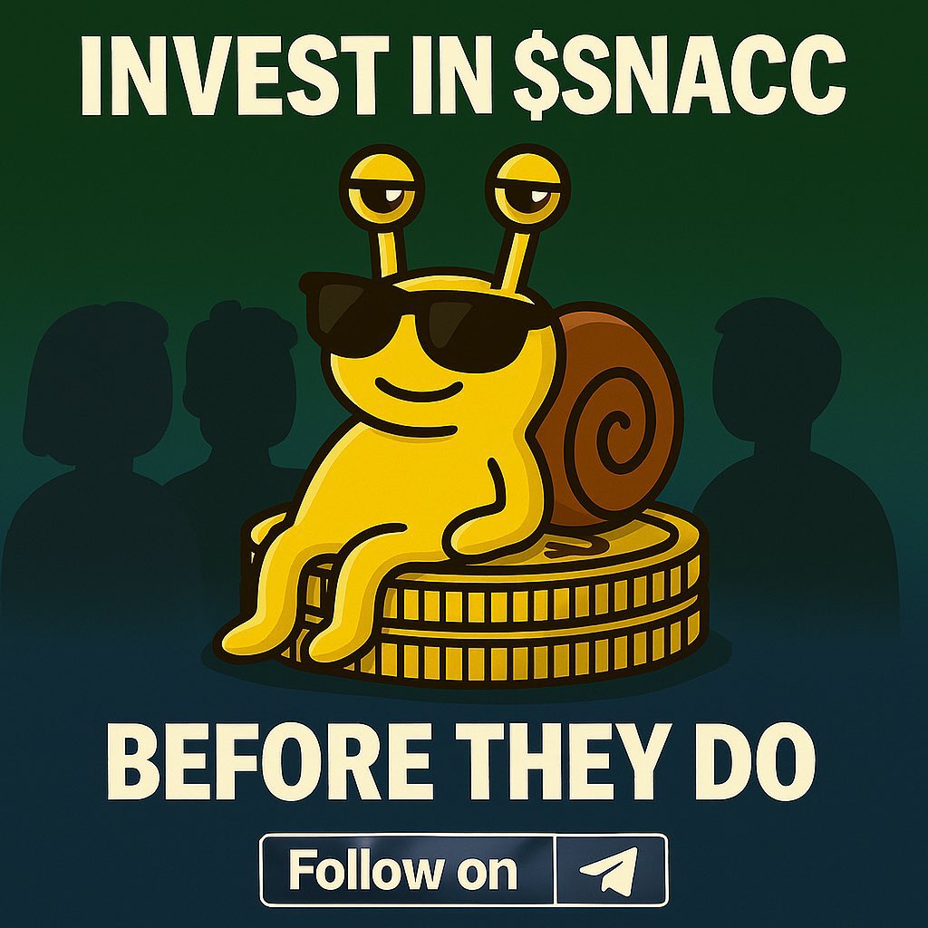iam_Najjj's tweet photo. ๐ SnaccSnail cruisinโ past moon dust and stardust ๐๐
Floatinโ through the chain with nothing but good vibes and slow stacks.
Let the rest race โ weโre just here to chill and build.
#SNACC #Solana #MemeCoin #ChillCrypto #SnaccSnail https://t.co/Ybi0YNESvC