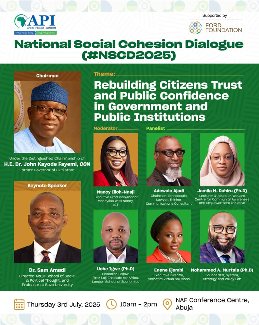 Keep a date with us.

The National Social Cohesion Dialogue 2025 Coming soon

#NSCD2025 #SocialCohesion #Research #ReportLaunch #Data